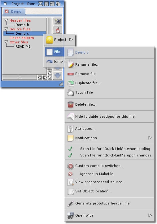 Extra File Menu Options